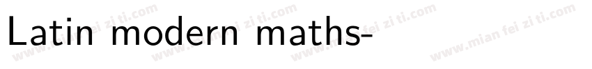 Latin modern maths字体转换